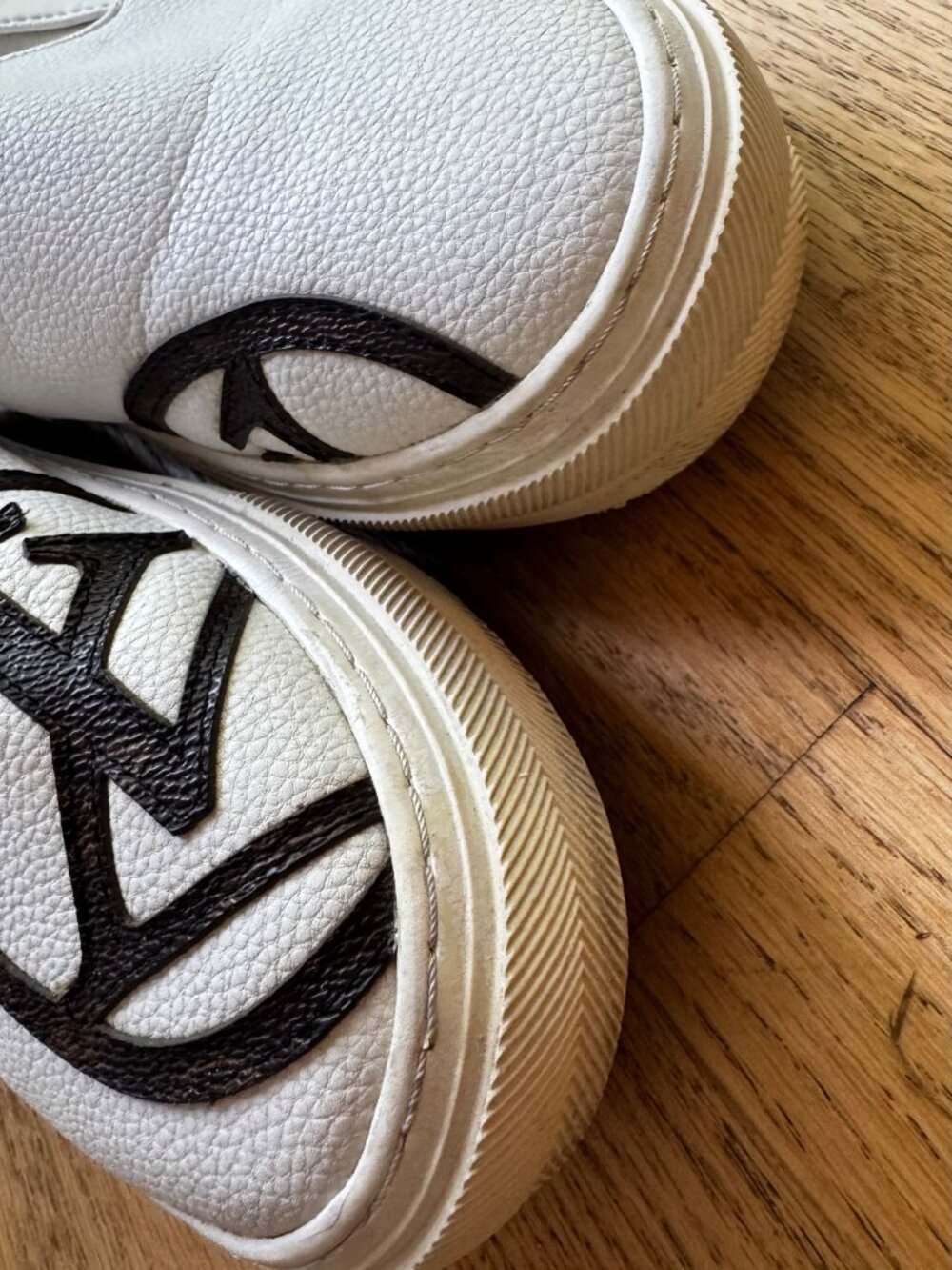 Louis Vuitton Frontrow Slip-On Sneakers White LV Monogram Size 41 - Picture 5 of 8
